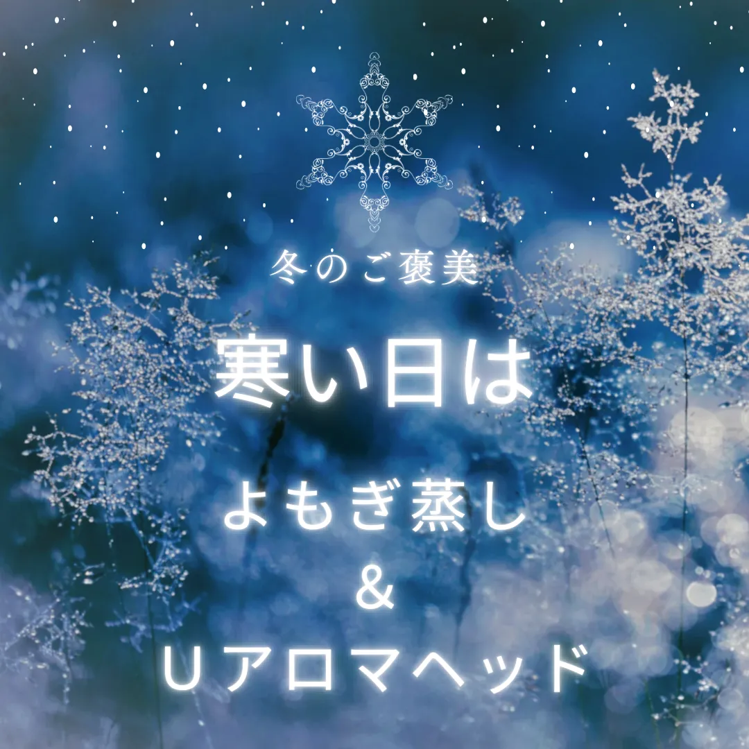 寒い日こそ❄️【小田原・エステ・よもぎ蒸し】